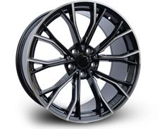 Диски B012R (BH1987) (Front + Rear only) Black Milled + Mashined Lip 5x112 ET-37 Ширина-9.5 Диаметр-20 Центр-66.6